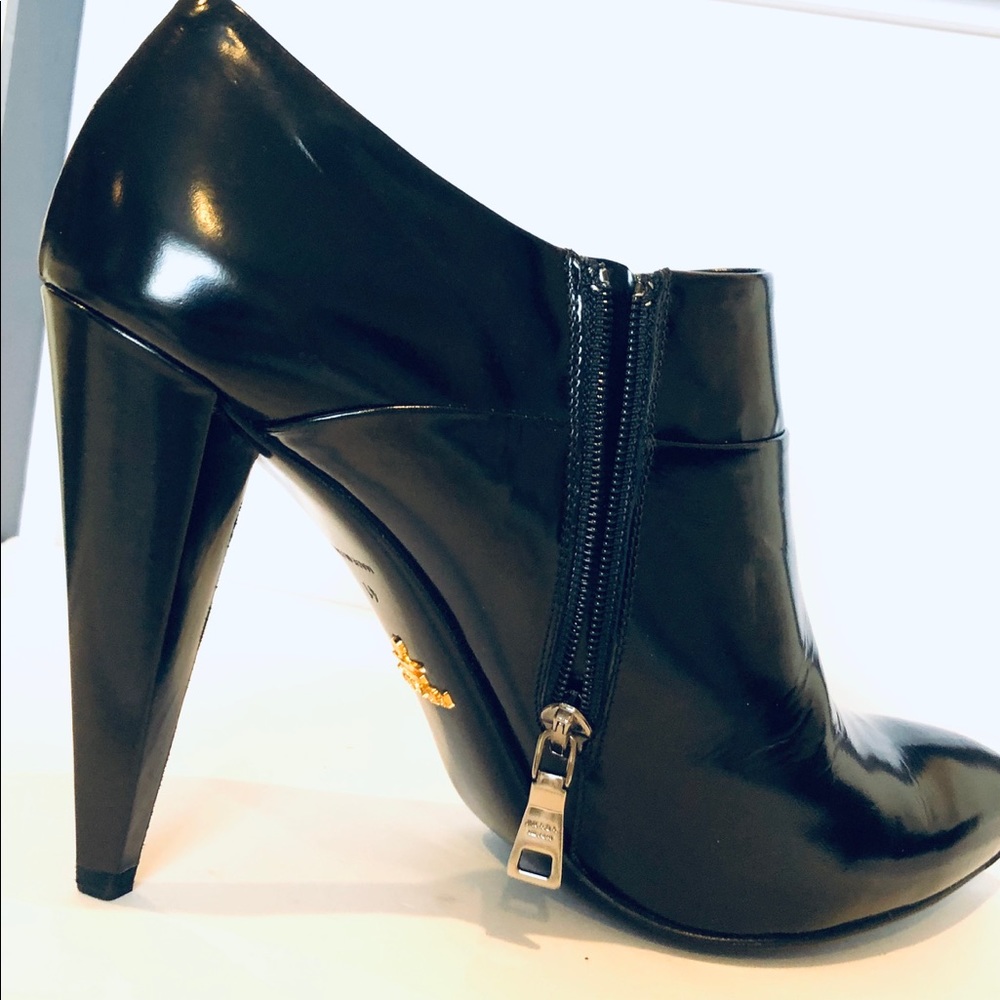 100 mm Prada Leather Booties - Picture 3 of 8